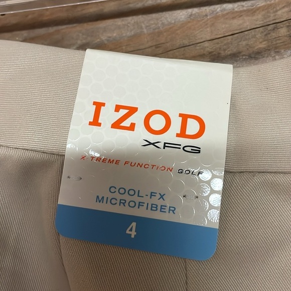 Izod XFG size 4 khaki color cool-fx microfiber x-treme function golf shorts - Picture 5 of 11